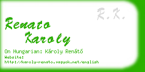 renato karoly business card